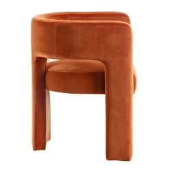 Greenwich Rust Velvet Dining Chair -The Furniture Shop DCH 2159 RUST VEL WB3