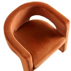 Greenwich Rust Velvet Dining Chair -The Furniture Shop DCH 2159 RUST VEL detail1