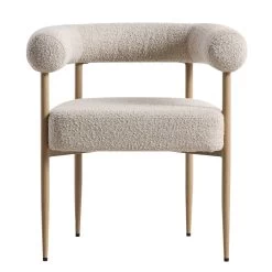 Fulbourn Taupe Boucle Dining Chair With Natural Wood Effect Legs 18 Fulbourn Taupe Boucle Dining Chair With Natural Wood Effect Legs -The Furniture Shop DCH 2162 TAUPE BOUCLE NAT WB1