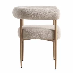 Fulbourn Taupe Boucle Dining Chair With Natural Wood Effect Legs 21 Fulbourn Taupe Boucle Dining Chair With Natural Wood Effect Legs -The Furniture Shop DCH 2162 TAUPE BOUCLE NAT WB3