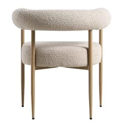 Fulbourn Taupe Boucle Dining Chair With Natural Wood Effect Legs 23 Fulbourn Taupe Boucle Dining Chair With Natural Wood Effect Legs -The Furniture Shop DCH 2162 TAUPE BOUCLE NAT WB5