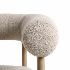Fulbourn Taupe Boucle Dining Chair With Natural Wood Effect Legs 26 Fulbourn Taupe Boucle Dining Chair With Natural Wood Effect Legs -The Furniture Shop DCH 2162 TAUPE BOUCLE NAT detail3