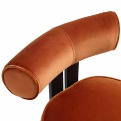 Ophelia Rust Velvet Dining Chair -The Furniture Shop DCH 2187 RUST VEL detail1