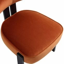 Ophelia Rust Velvet Dining Chair -The Furniture Shop DCH 2187 RUST VEL detail3