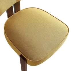 Ophelia Honey Gold Fabric Dining Chair -The Furniture Shop DCH 2187 YELLOW FAB WALN detail2