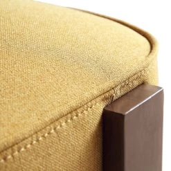 Ophelia Honey Gold Fabric Dining Chair -The Furniture Shop DCH 2187 YELLOW FAB WALN detail3