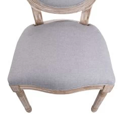 Lainston Set Of 2 Classic Limewashed Wooden Dining Chairs, Grey -The Furniture Shop DCH 88 GREY 2P detail2