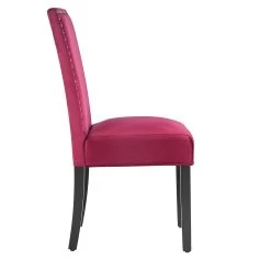 Maidwell Set Of 2 Crimson Red Velvet Dining Chairs 17 Maidwell Set Of 2 Crimson Red Velvet Dining Chairs -The Furniture Shop DCH LW8116 REDVEL 2P 3