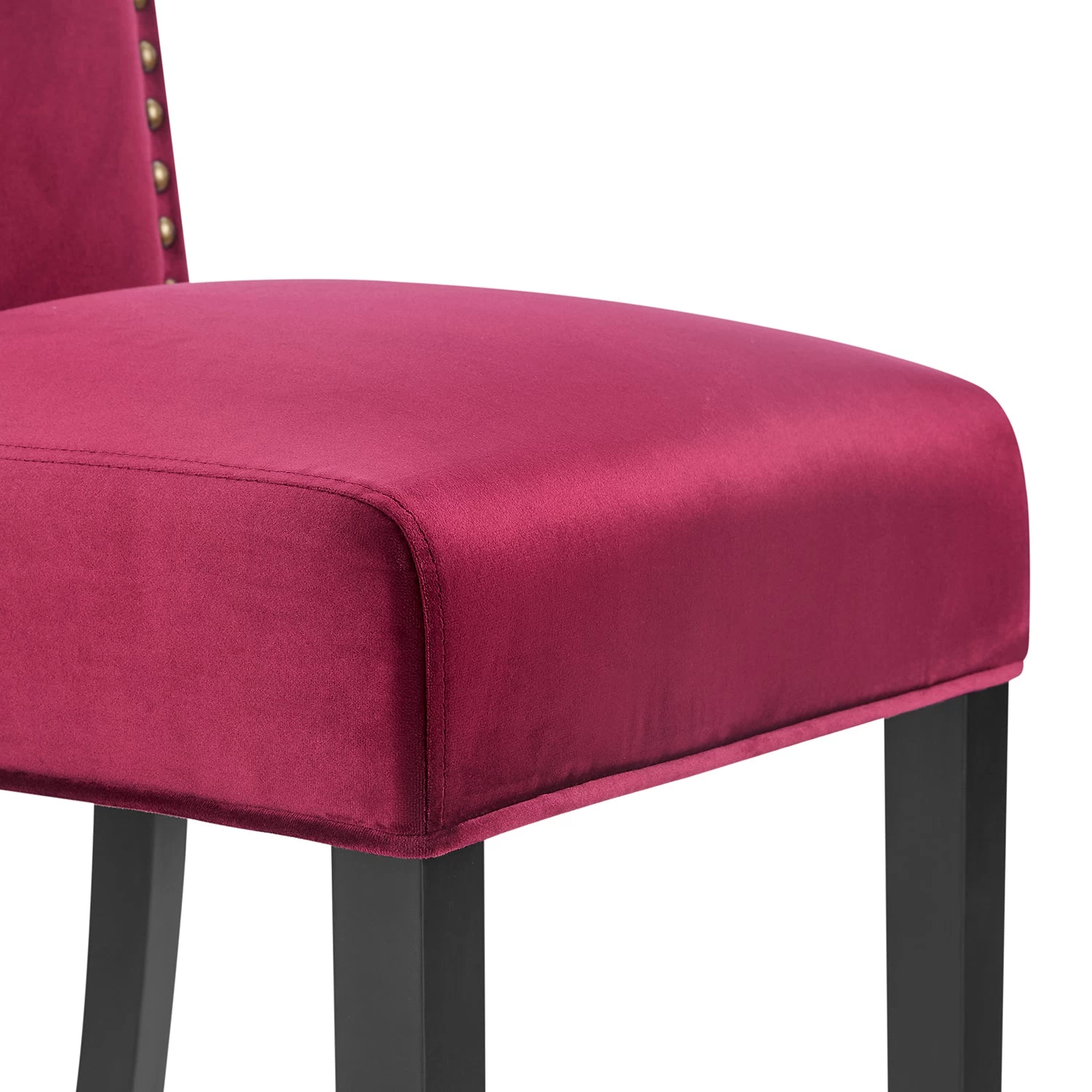 Maidwell Set Of 2 Crimson Red Velvet Dining Chairs 11 Maidwell Set Of 2 Crimson Red Velvet Dining Chairs - Image 9