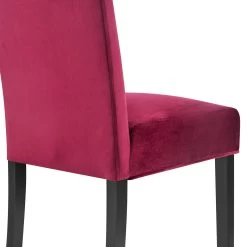 Maidwell Set Of 2 Crimson Red Velvet Dining Chairs 21 Maidwell Set Of 2 Crimson Red Velvet Dining Chairs -The Furniture Shop DCH LW8116 REDVEL 2P detail3