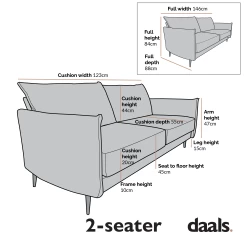 Bari Burnt Ochre Fabric Sofa 31 Bari Burnt Ochre Fabric Sofa -The Furniture Shop Dimensional Drawings AYSF 08 2ST