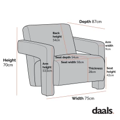 Brompton Sculptural Armchair, White Boucle -The Furniture Shop Dimensional Drawings June 2023 ACH 2163 d455bbfd 3454 4d4a 8439 660cf8684ceb