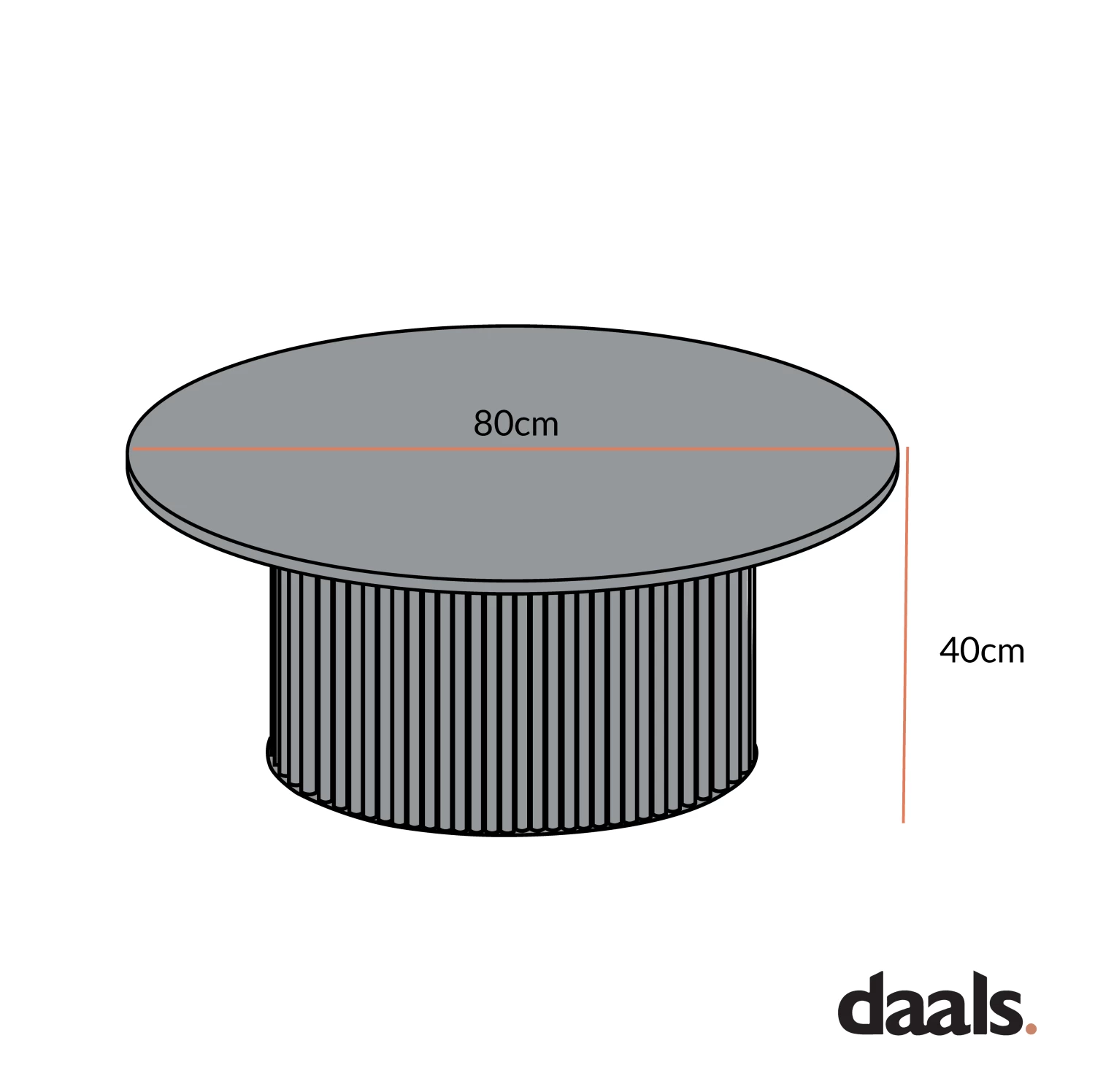 Maru Round Oak Pedestal Coffee Table, Sage Green 7 Maru Round Oak Pedestal Coffee Table, Sage Green - Image 6