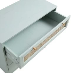 Anya Woven Rattan Chest Of 3 Drawer In Mint Colour -The Furniture Shop FT COD 001 SAGE detail3