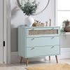 Anya Woven Rattan Chest Of 3 Drawer In Mint Colour -The Furniture Shop FT COD 001 SAGE main