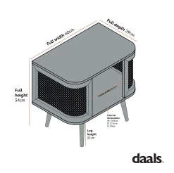 Izzy Curved Rattan Bedside Table, Walnut -The Furniture Shop FT CurvedRange FT BST 04 3 2c974df5 ac0c 4d36 9438 3410ca423096
