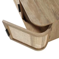 Izzy Curved Rattan 160cm Wide TV Unit, Natural -The Furniture Shop FT LGTV 04 NAT detail3