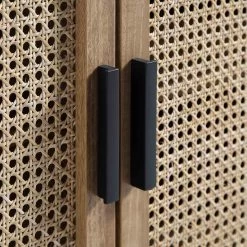 Izzy Curved Rattan 160cm Wide TV Unit, Natural -The Furniture Shop FT LGTV 04 NAT detail4