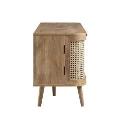 Izzy Curved Rattan 150cm TV Unit, Natural -The Furniture Shop FT TV 03 NAT WB4