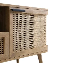 Izzy Curved Rattan 150cm TV Unit, Natural -The Furniture Shop FT TV 03 NAT detail1