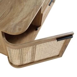 Izzy Curved Rattan 150cm TV Unit, Natural -The Furniture Shop FT TV 03 NAT detail2