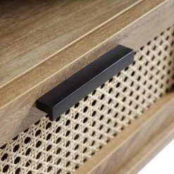 Izzy Curved Rattan 150cm TV Unit, Natural -The Furniture Shop FT TV 03 NAT detail5