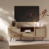 Izzy Curved Rattan 150cm TV Unit, Natural -The Furniture Shop FT TV 03 NAT main 50
