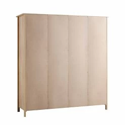 Frances Rattan 4-Door Wardrobe With 2 Drawers, Natural 21 Frances Rattan 4-Door Wardrobe With 2 Drawers, Natural -The Furniture Shop FT WARD 04 NAT WB5