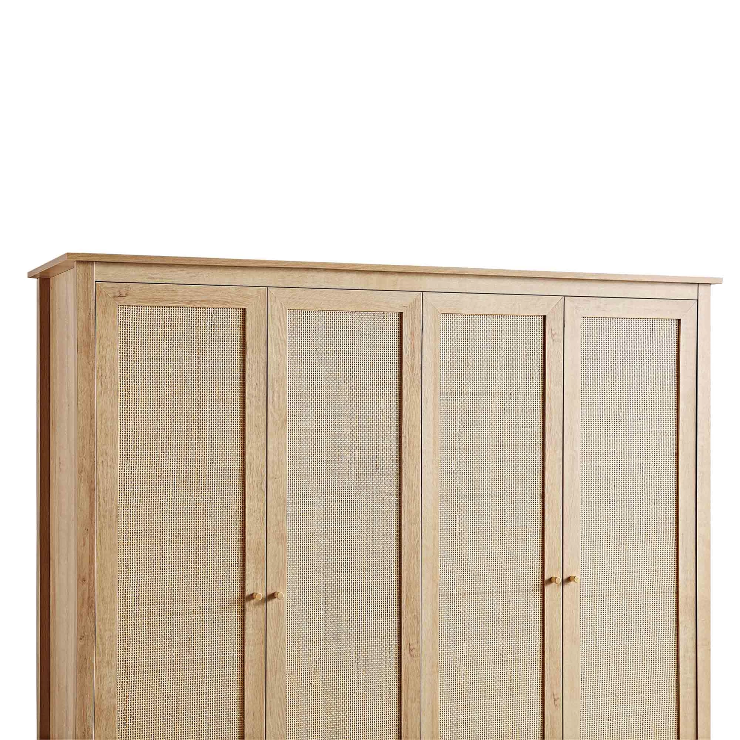 Frances Rattan 4-Door Wardrobe With 2 Drawers, Natural 12 Frances Rattan 4-Door Wardrobe With 2 Drawers, Natural - Image 10