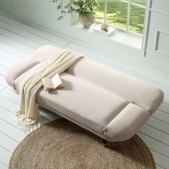 Solna 2-Seater Sofa Bed, Champagne Velvet -The Furniture Shop GCSF 2277 CHAMP VEL scene2