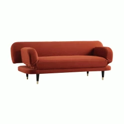 Solna 2-Seater Sofa Bed, Rust Velvet -The Furniture Shop GCSF 2277 RUST VEL GIF1