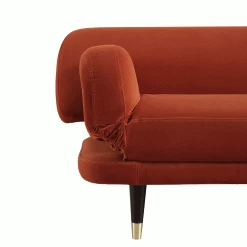 Solna 2-Seater Sofa Bed, Rust Velvet -The Furniture Shop GCSF 2277 RUST VEL GIF3