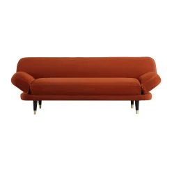 Solna 2-Seater Sofa Bed, Rust Velvet -The Furniture Shop GCSF 2277 RUST VEL WB1