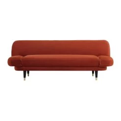 Solna 2-Seater Sofa Bed, Rust Velvet -The Furniture Shop GCSF 2277 RUST VEL WB3