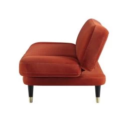 Solna 2-Seater Sofa Bed, Rust Velvet -The Furniture Shop GCSF 2277 RUST VEL WB5
