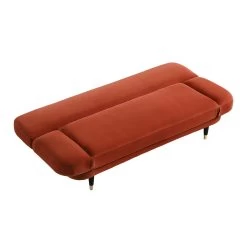 Solna 2-Seater Sofa Bed, Rust Velvet -The Furniture Shop GCSF 2277 RUST VEL WB7