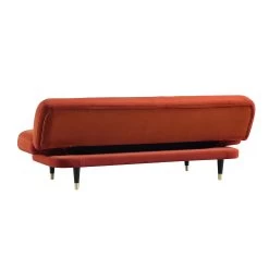 Solna 2-Seater Sofa Bed, Rust Velvet -The Furniture Shop GCSF 2277 RUST VEL WB8