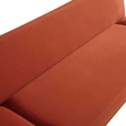 Solna 2-Seater Sofa Bed, Rust Velvet -The Furniture Shop GCSF 2277 RUST VEL detail1