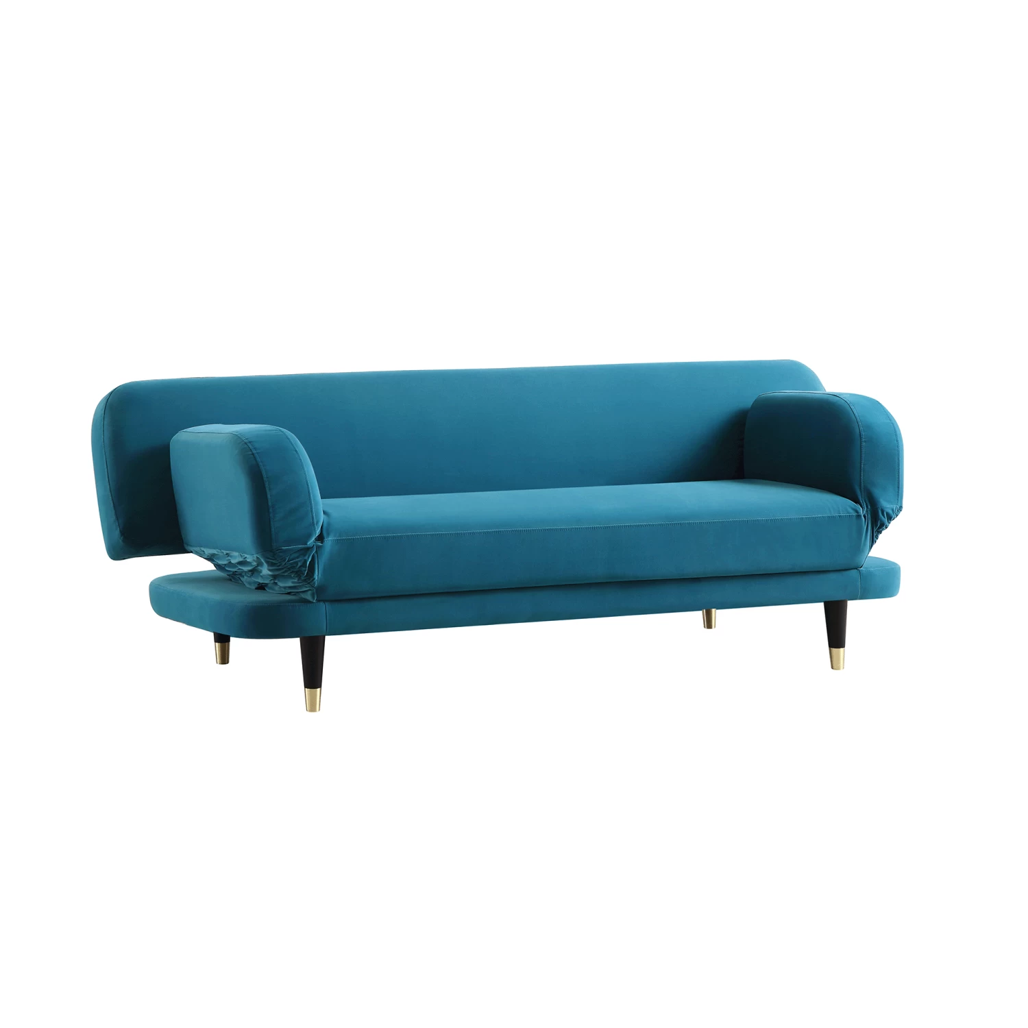 Solna 2-Seater Sofa Bed, Teal Velvet 6 Solna 2-Seater Sofa Bed, Teal Velvet - Image 4