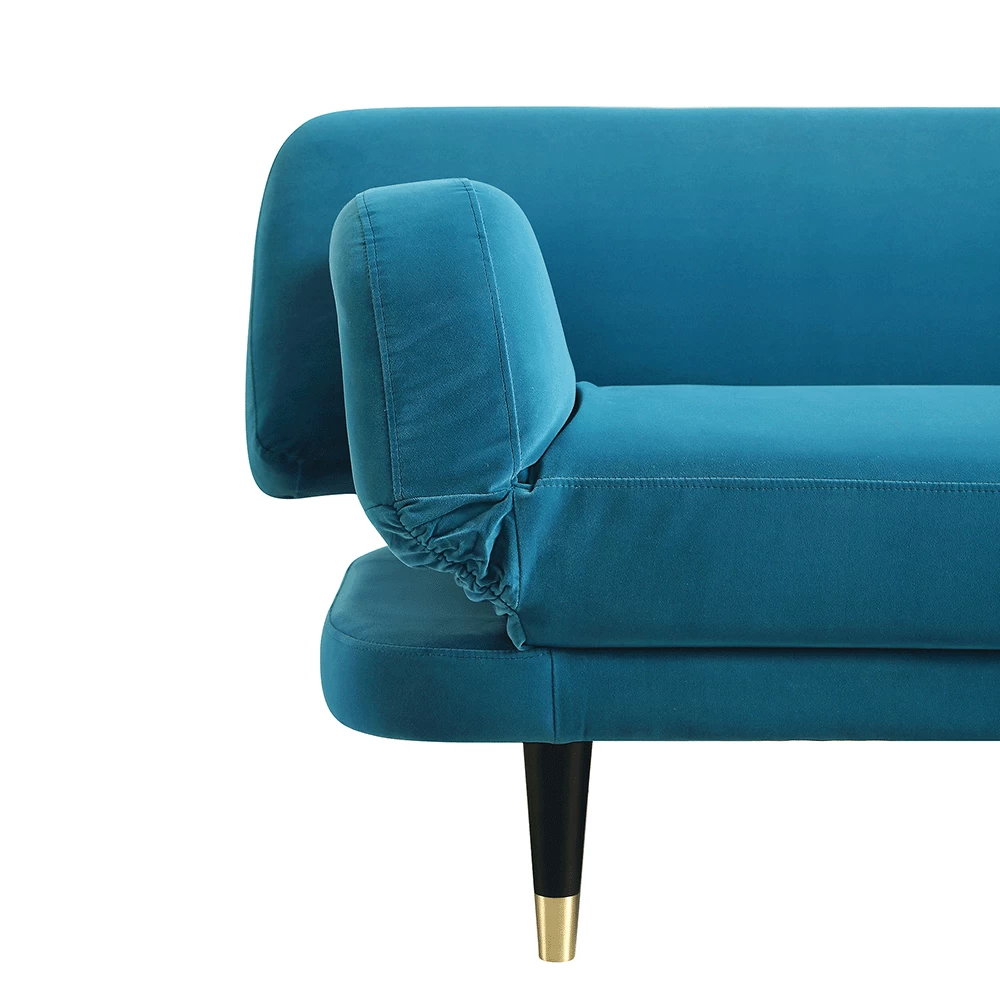 Solna 2-Seater Sofa Bed, Teal Velvet 8 Solna 2-Seater Sofa Bed, Teal Velvet - Image 6