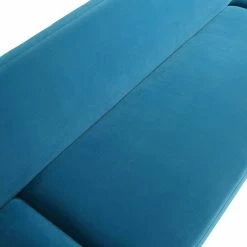 Solna 2-Seater Sofa Bed, Teal Velvet 30 Solna 2-Seater Sofa Bed, Teal Velvet -The Furniture Shop GCSF 2277 TEAL VEL detail1