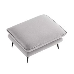 Obriel Grey Marl Fabric Footstool -The Furniture Shop GCSF 2299 GREY FAB STOOL WB3