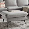 Obriel Grey Marl Fabric Footstool -The Furniture Shop GCSF 2299 GREY FAB STOOL main