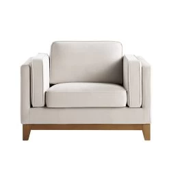 Dipley Champagne Velvet Sofa, 1-Seater -The Furniture Shop GCSF 2339 CHAMP VEL 1ST WB1