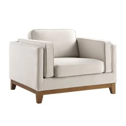 Dipley Champagne Velvet Sofa, 1-Seater -The Furniture Shop GCSF 2339 CHAMP VEL 1ST WB2