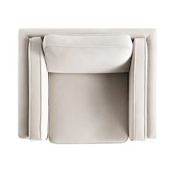 Dipley Champagne Velvet Sofa, 1-Seater -The Furniture Shop GCSF 2339 CHAMP VEL 1ST WB3