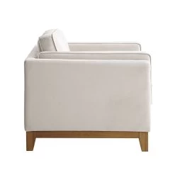 Dipley Champagne Velvet Sofa, 1-Seater -The Furniture Shop GCSF 2339 CHAMP VEL 1ST WB5