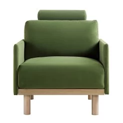 Timber Fern Green Velvet Armchair -The Furniture Shop GCSF 2348 MOSS VEL 1ST WB2