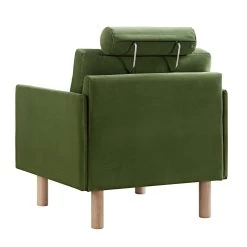 Timber Fern Green Velvet Armchair -The Furniture Shop GCSF 2348 MOSS VEL 1ST WB5