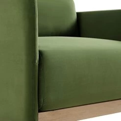 Timber Fern Green Velvet Armchair -The Furniture Shop GCSF 2348 MOSS VEL 1ST detail1